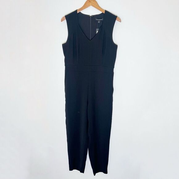 Banana Republic Classic Black V-Neck Jumpsuit - Picture 2 of 5
